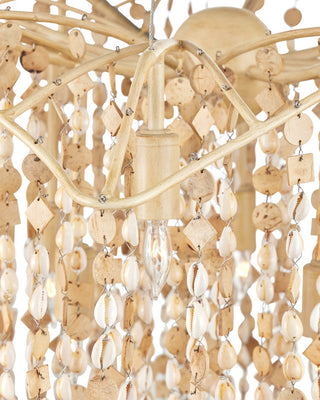 Kealia Ten Light Chandelier in Natural/Coco Cream