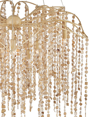 Kealia Ten Light Chandelier in Natural/Coco Cream
