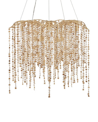 Kealia Ten Light Chandelier in Natural/Coco Cream