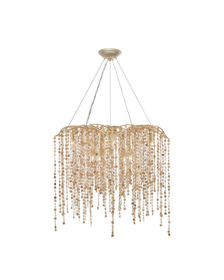 Kealia Ten Light Chandelier in Natural/Coco Cream
