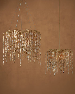 Kealia Ten Light Chandelier in Natural/Coco Cream