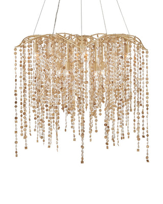 Currey and Company - 9000-1300 - Ten Light Chandelier - Kealia - Natural/Coco Cream