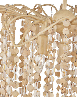 Kealia Seven Light Chandelier in Natural/Coco Cream