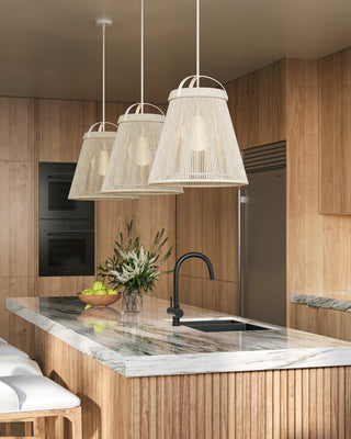 Parnell One Light Pendant in White/Frosted White/Gesso White
