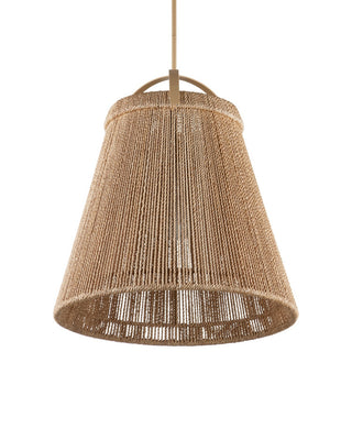 Parnell One Light Pendant in Natural/Frosted White/Beige
