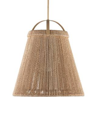 Parnell One Light Pendant in Natural/Frosted White/Beige