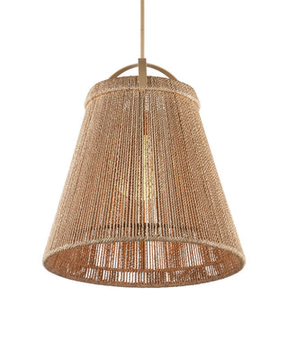 Parnell One Light Pendant in Natural/Frosted White/Beige