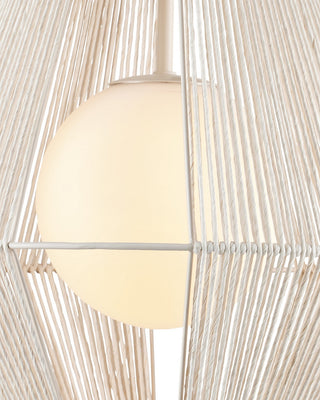 Fraxel One Light Pendant in White/Frosted White/Vanilla