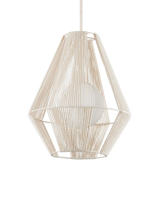 Fraxel One Light Pendant in White/Frosted White/Vanilla