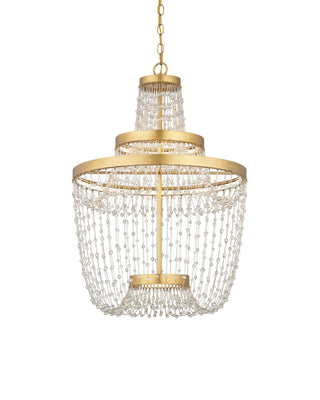 Mademoiselle LED Chandelier in Clear/Contemporary Gold Leaf/Contemporary Gold