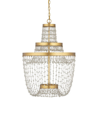Mademoiselle LED Chandelier in Clear/Contemporary Gold Leaf/Contemporary Gold