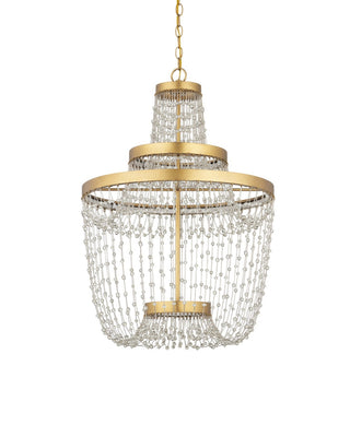 Mademoiselle LED Chandelier in Clear/Contemporary Gold Leaf/Contemporary Gold
