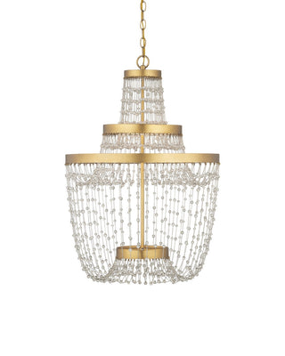 Currey and Company - 9000-1305 - LED Chandelier - Mademoiselle - Clear/Contemporary Gold Leaf/Contemporary Gold