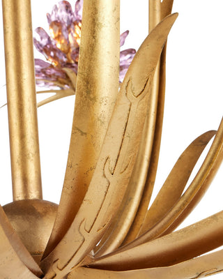 Marilee 12 Light Chandelier in Pink/Dutch Gold Leaf