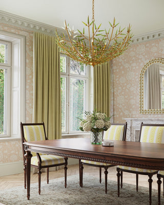 Babylon Eight Light Chandelier in Green/Contemporary Gold Leaf/Contemporary Gold