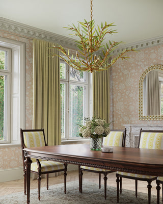 Babylon 11 Light Chandelier in Green/Contemporary Gold Leaf/Contemporary Gold