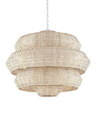Antibes 18 Light Chandelier in Bleached Natural/Snow White