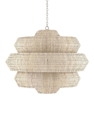 Antibes 18 Light Chandelier in Bleached Natural/Snow White