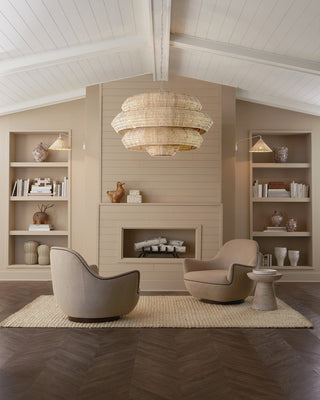Antibes 18 Light Chandelier in Bleached Natural/Snow White