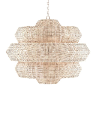 Currey and Company - 9000-1315 - 18 Light Chandelier - Antibes - Bleached Natural/Snow White