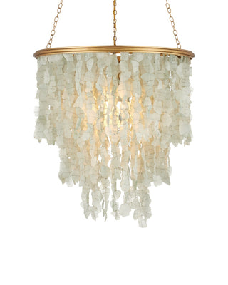 Currey and Company - 9000-1318 - One Light Chandelier - Verre de Mer - Seaglass/Contemporary Gold