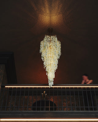 Verre de Mer Six Light Chandelier in Seaglass/Contemporary Gold