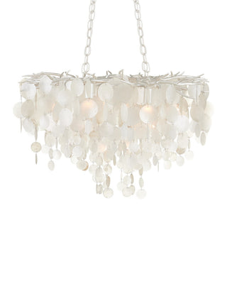 Lusso 16 Light Chandelier in Natural/Pearlized White