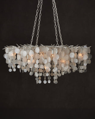 Lusso 16 Light Chandelier in Natural/Pearlized White