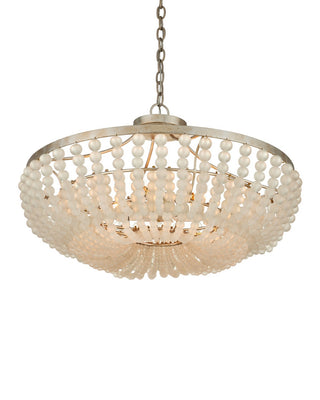 Chanteuse Four Light Semi-Flush Mount in Frosted/Silver Granello
