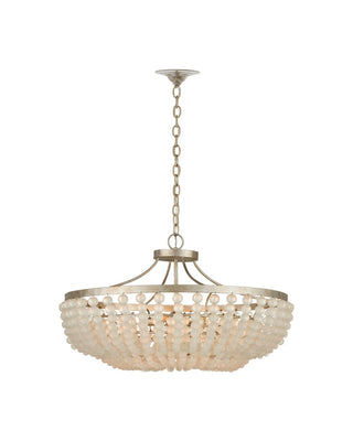 Chanteuse Four Light Semi-Flush Mount in Frosted/Silver Granello