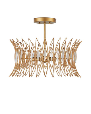 Currey and Company - 9000-1325 - Three Light Flush Mount - Marquise - Clear/Luxor Gold
