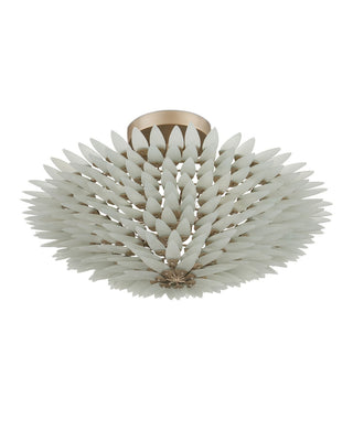 Dahlia Three Light Semi-Flush Mount in Frosted/Contemporary Silver