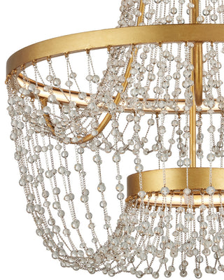 Mademoiselle LED Semi-Flush Mount in Clear/Contemporary Gold Leaf/Contemporary Gold