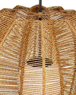 Barbary One Light Pendant in Natural/Black/Frosted White