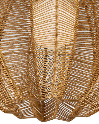 Barbary One Light Pendant in Natural/Black/Frosted White
