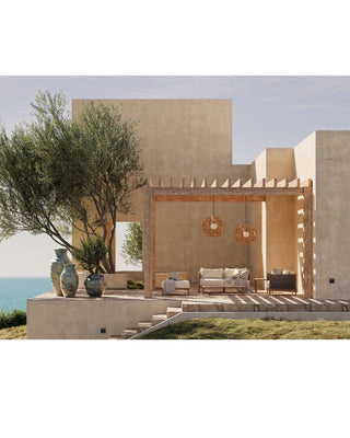 Barbary One Light Pendant in Natural/Black/Frosted White