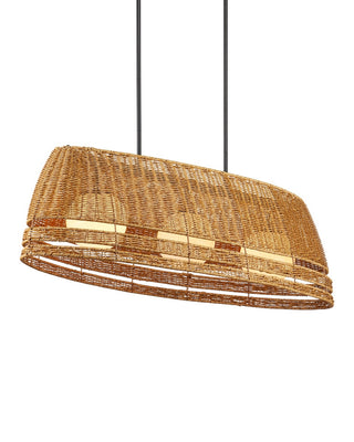 Currey and Company - 9500-0021 - Three Light Chandelier - Barbary - Natural/Black/Frosted White