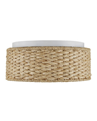 Colchester Raffia LED Flush Mount in Natural/White