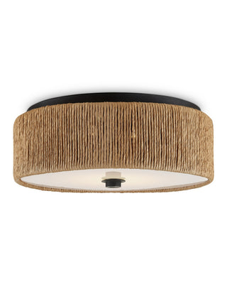 Currey and Company - 9999-0061 - LED Flush Mount - Brownell - Natural/Blacksmith/White