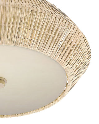Antibes Two Light Flush Mount in Bleached Natural/Snow White/White