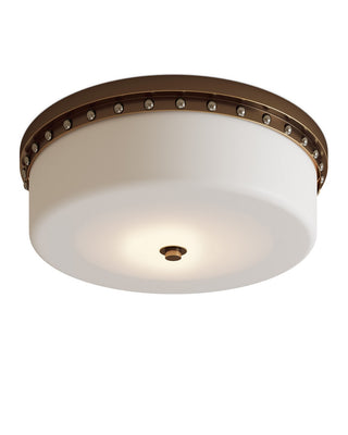 Barnabe LED Flush Mount in White/Antique Brass/Polished Nickel