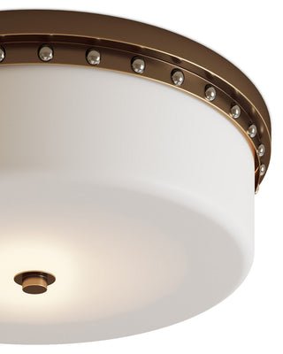 Barnabe LED Flush Mount in White/Antique Brass/Polished Nickel