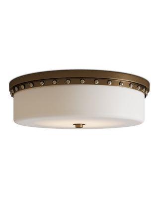 Currey and Company - 9999-0079 - LED Flush Mount - Barnabe - White/Antique Brass/Polished Nickel