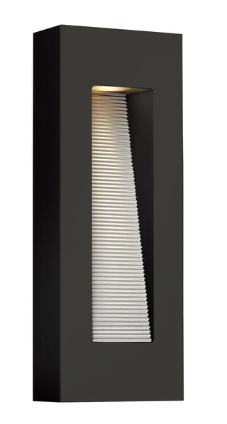 Luna Medium Wall Mount Lantern in Satin Black