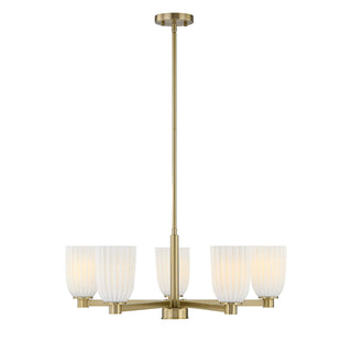 Savoy House - 1-1246-5-127 - Five Light Chandelier - Baldwin - Noble Brass