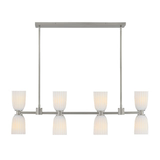 Savoy House - 1-1249-8-SN - Eight Light Linear Chandelier - Baldwin - Satin Nickel