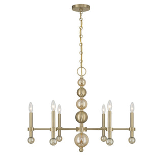 Savoy House - 1-2511-6-127 - Six Light Chandelier - Crescent - Noble Brass