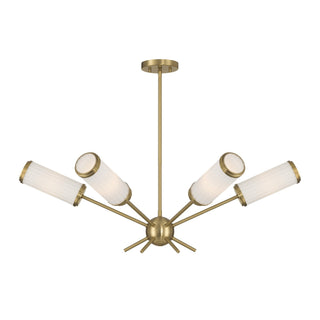 Savoy House - 1-3198-6-322 - Six Light Chandelier - Denison - Warm Brass