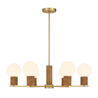 Savoy House - 1-4080-6-322 - Six Light Chandelier - Jarrell - Warm Brass