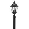 Edgewater Large Post Mount Lantern in Black